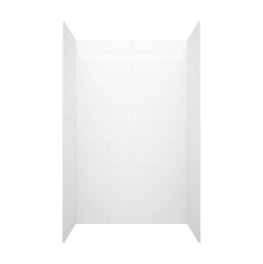 MSMK84-3442 34 x 42 x 84 Swanstone® Modern Subway Tile Glue up Shower Wall Kit in White