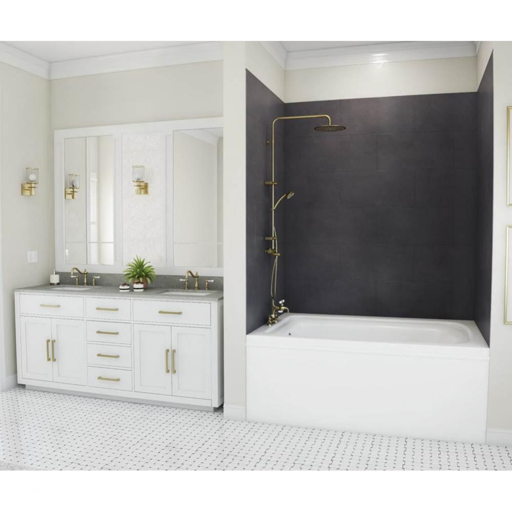 TSMK72-4262 42 x 62 x 72 Swanstone® Traditional Subway Tile Glue up Bathtub and Shower Wall K