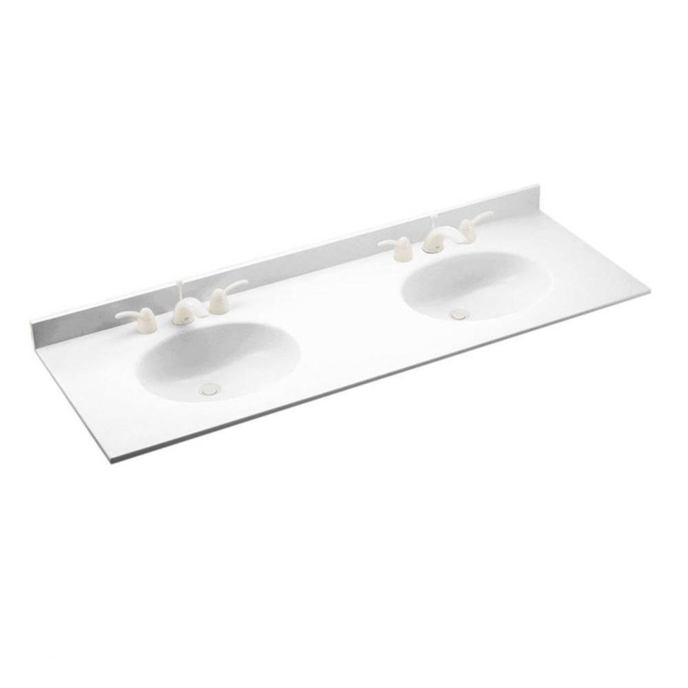 CH2B2261 Chesapeake 22 x 61 Double Bowl Vanity Top in Bisque