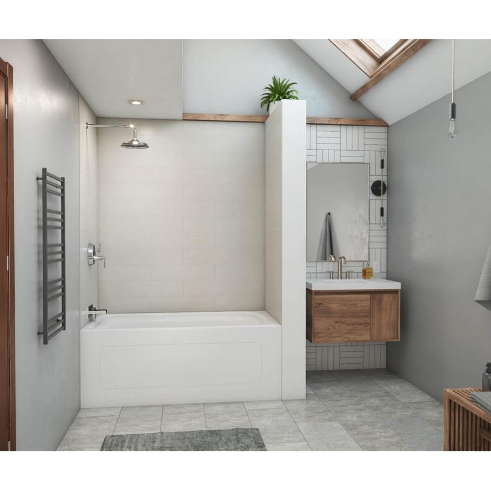 MSMK72-3250 32 x 50 x 72 Swanstone® Modern Subway Tile Glue up Bathtub and Shower Wall Kit in