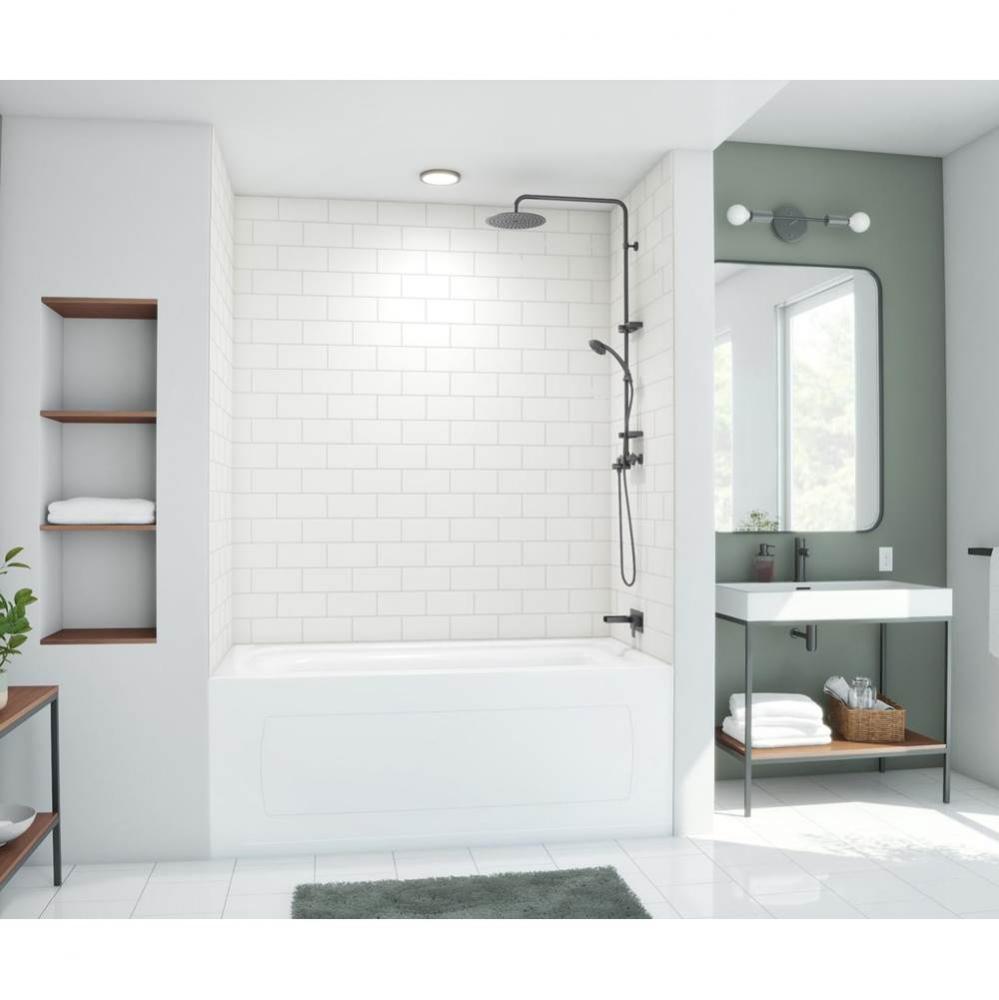 MTMK72-3250 32 x 50 x 72 Swanstone® Metro Subway Tile Glue up Bathtub and Shower Wall Kit in