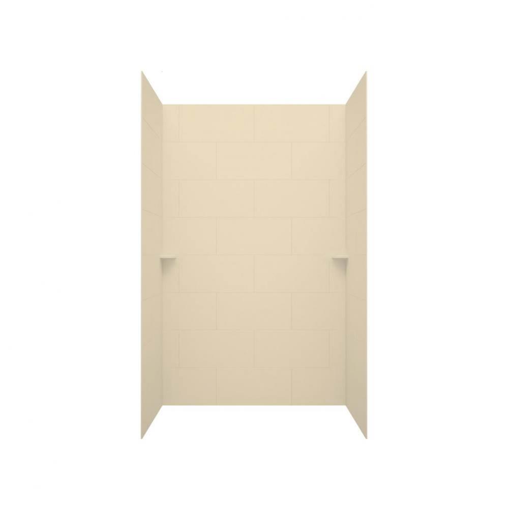 TSMK96-3462 34 x 62 x 96 Swanstone® Traditional Subway Tile Glue up Shower Wall Kit in Bone