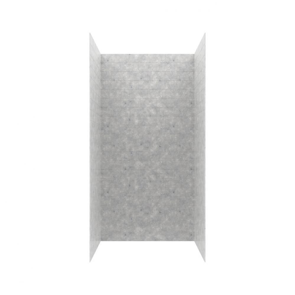 MTMK84-3442 34 x 42 x 84 Swanstone® Metro Subway Tile Glue up Shower Wall Kit in Ice