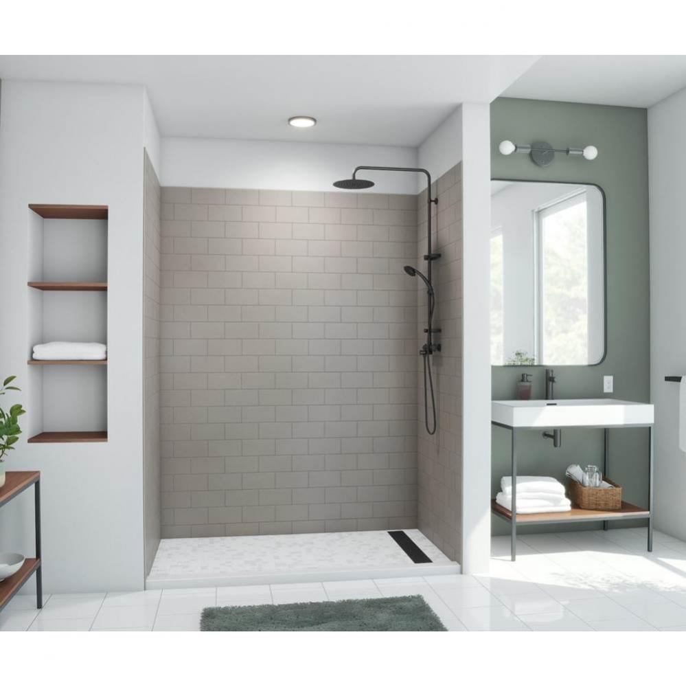 MTMK84-3462 34 x 62 x 84 Swanstone® Metro Subway Tile Glue up Bathtub and Shower Wall Kit in