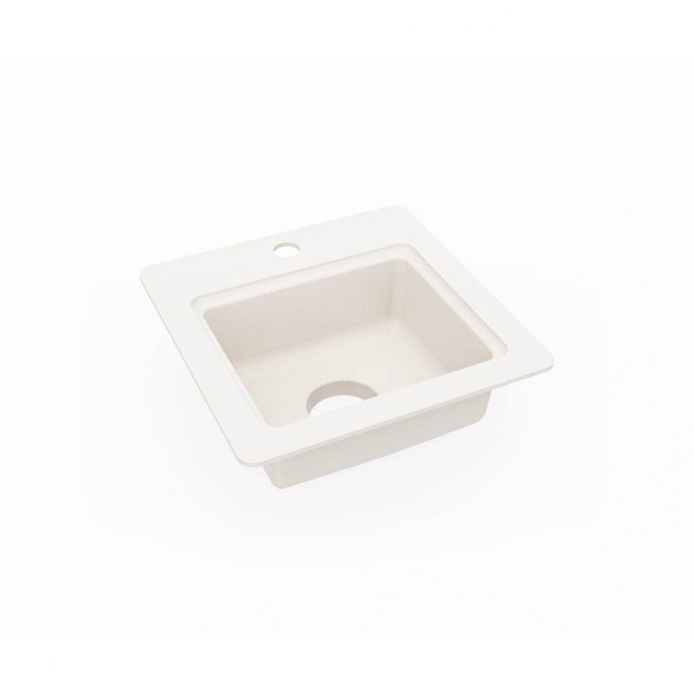 BS-1515 15 x 15 Swanstone® Dual Mount Entertainment Sink in Bisque