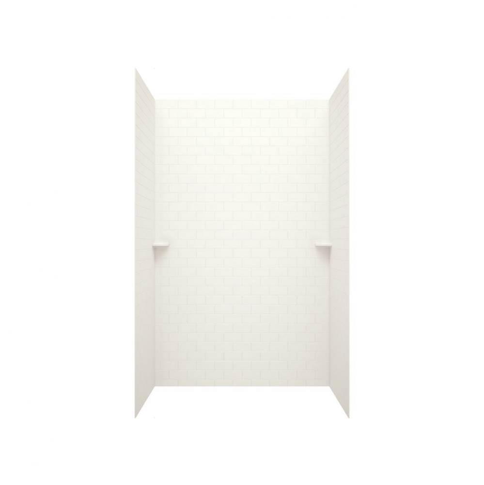 STMK96-3662 36 x 62 x 96 Swanstone® Classic Subway Tile Glue up Shower Wall Kit in Bisque
