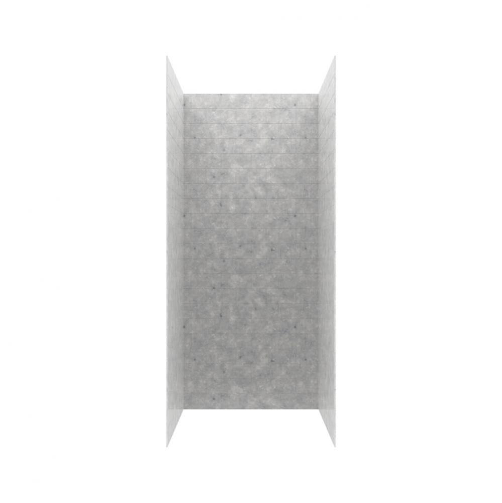 MTMK84-3636 36 x 36 x 84 Swanstone® Metro Subway Tile Glue up Shower Wall Kit in Ice