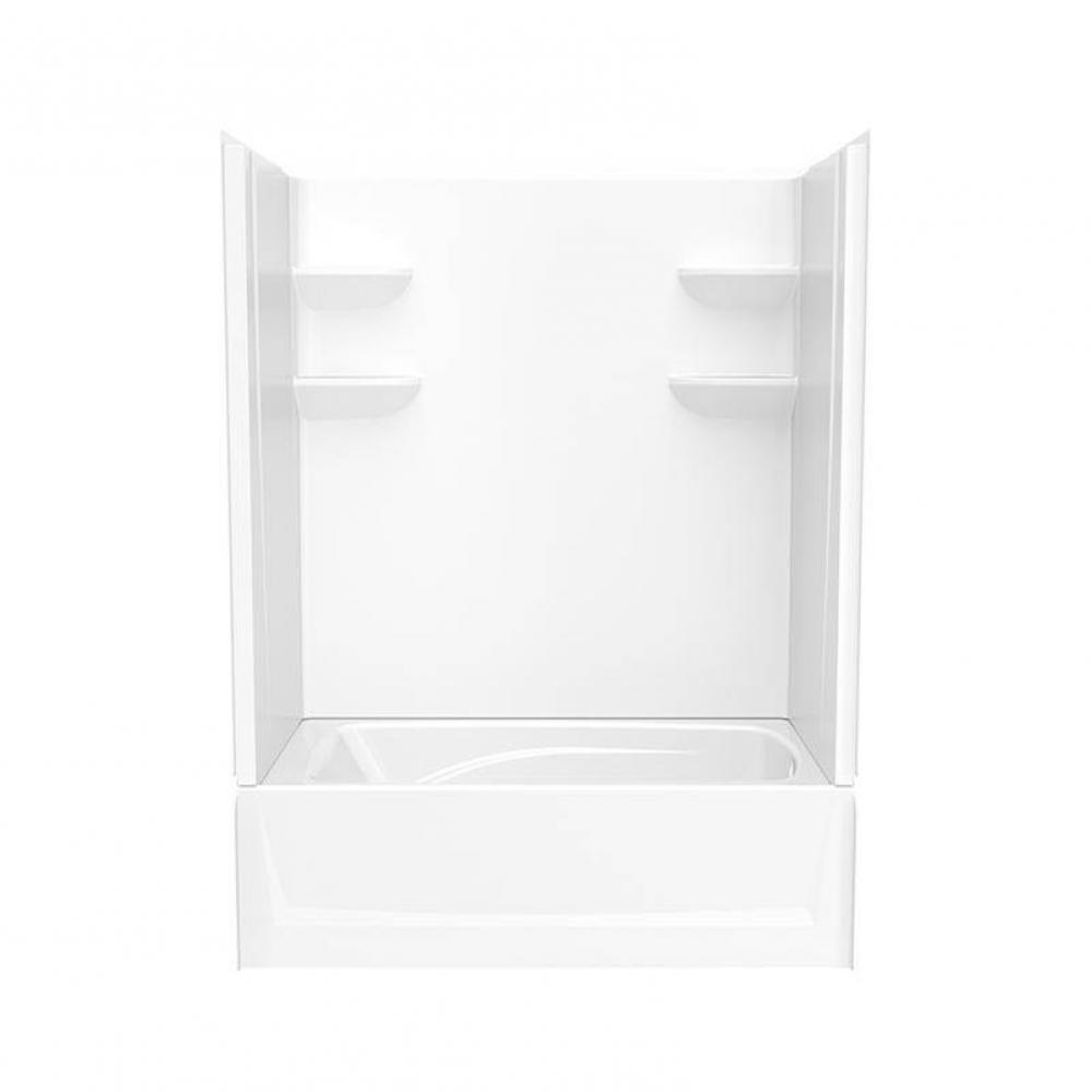 VP6036CTS2L/R 60 x 36 Veritek™ Pro Alcove Right Hand Drain Four Piece Tub Shower in White
