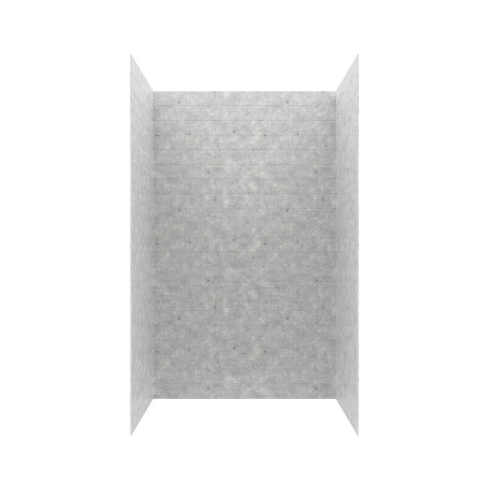 MTMK84-3250 32 x 50 x 84 Swanstone® Metro Subway Tile Glue up Shower Wall Kit in Ice