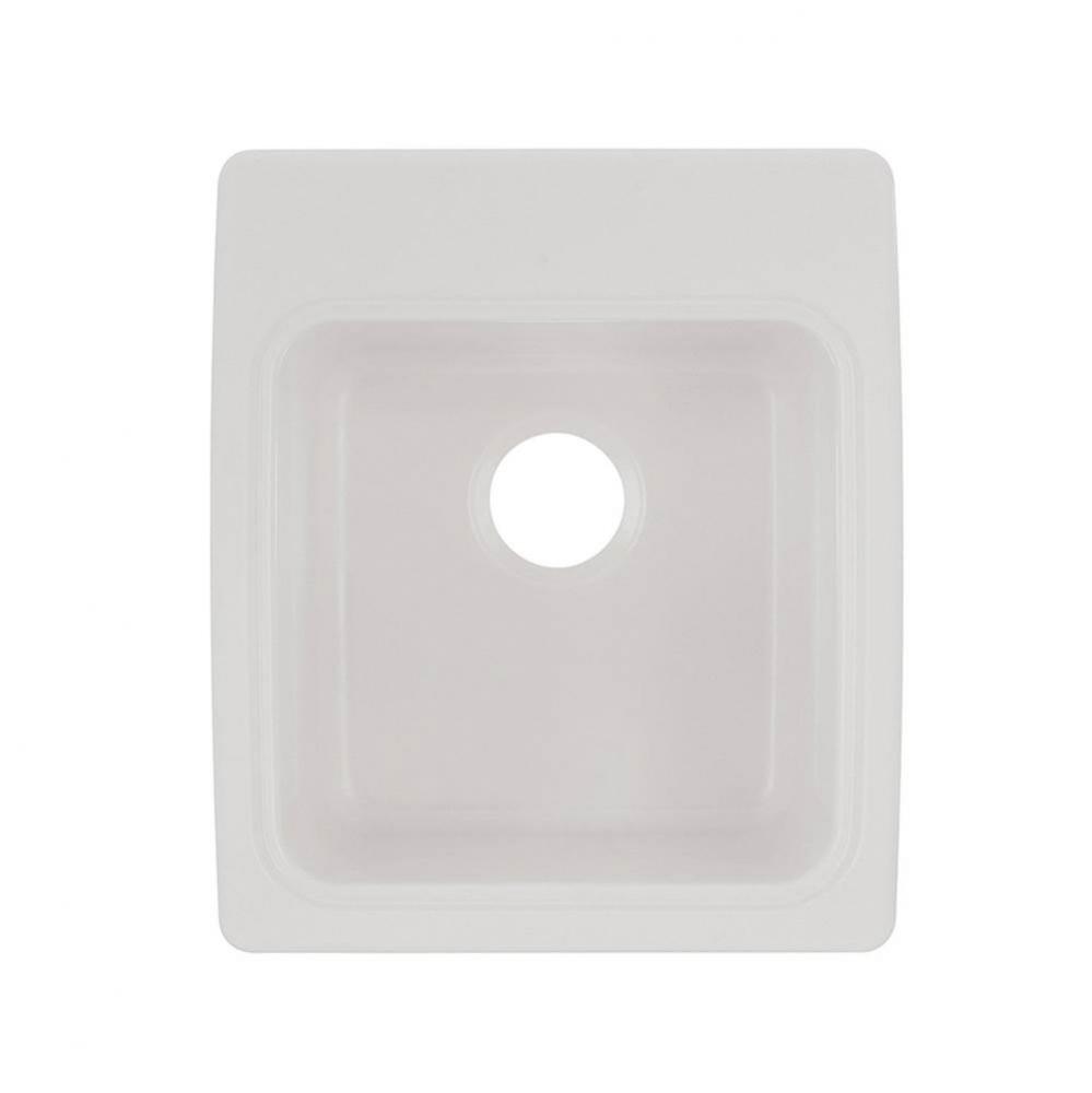 SSUS-S 17 x 20 Swanstone® Dual Mount Small Bowl Utility Sink in White
