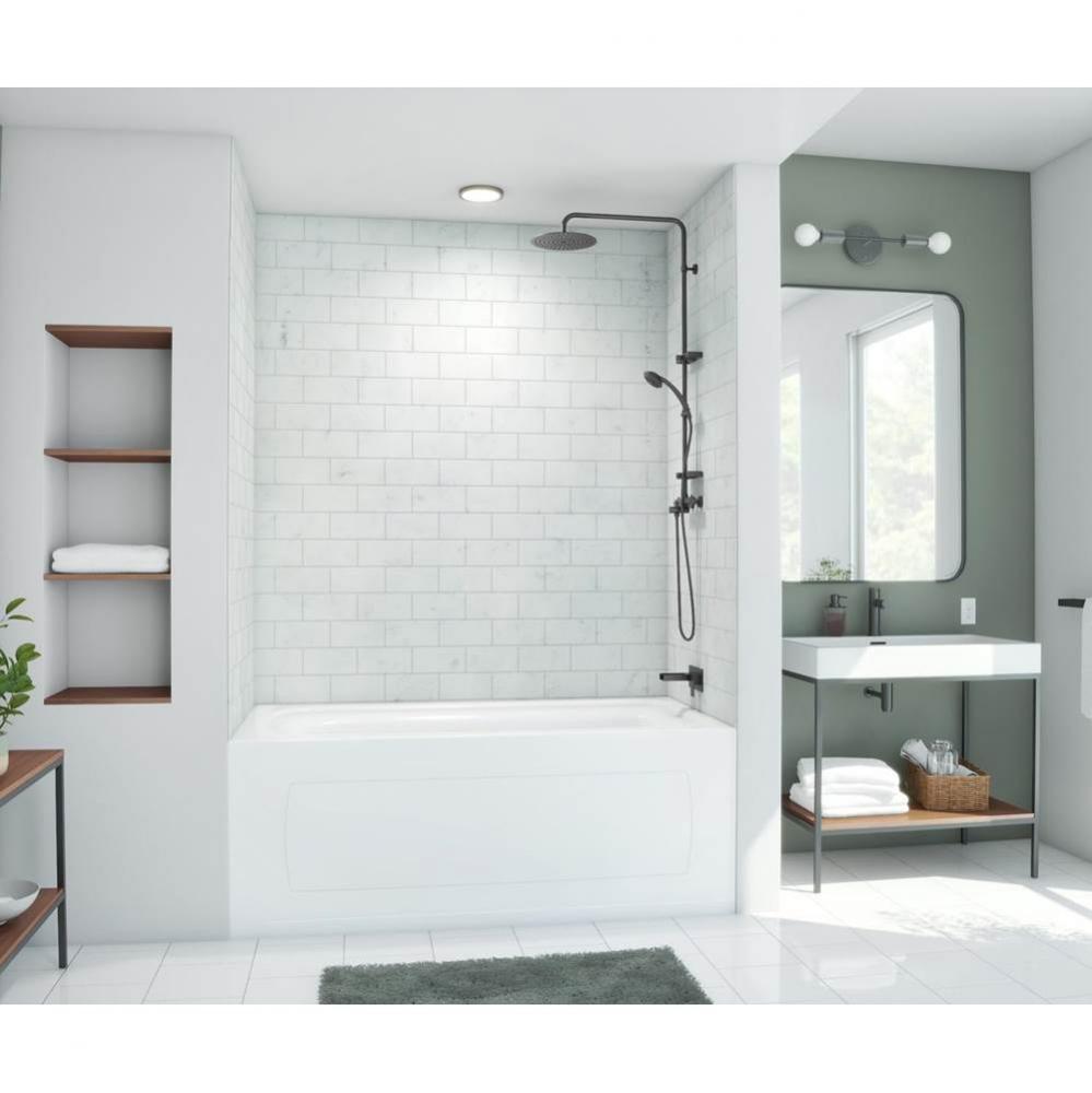 MTMK72-3636 36 x 36 x 72 Swanstone® Metro Subway Tile Glue up Bathtub and Shower Wall Kit in