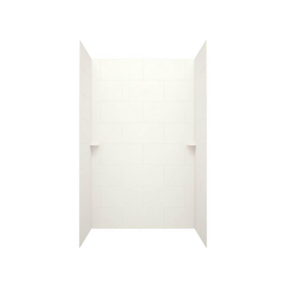 TSMK84-3662 36 x 62 x 84 Swanstone® Traditional Subway Tile Glue up Shower Wall Kit in Bisque
