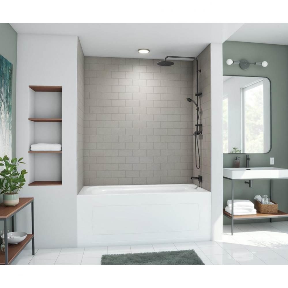 MTMK72-3450 34 x 50 x 72 Swanstone® Metro Subway Tile Glue up Bathtub and Shower Wall Kit in