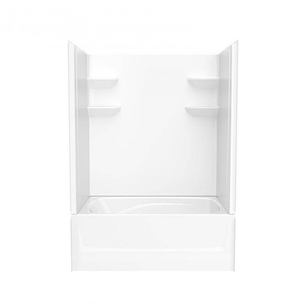 VP6042CTSM2L/R 60 x 42 Veritek™ Pro Alcove Left Hand Drain Four Piece Tub Shower in White