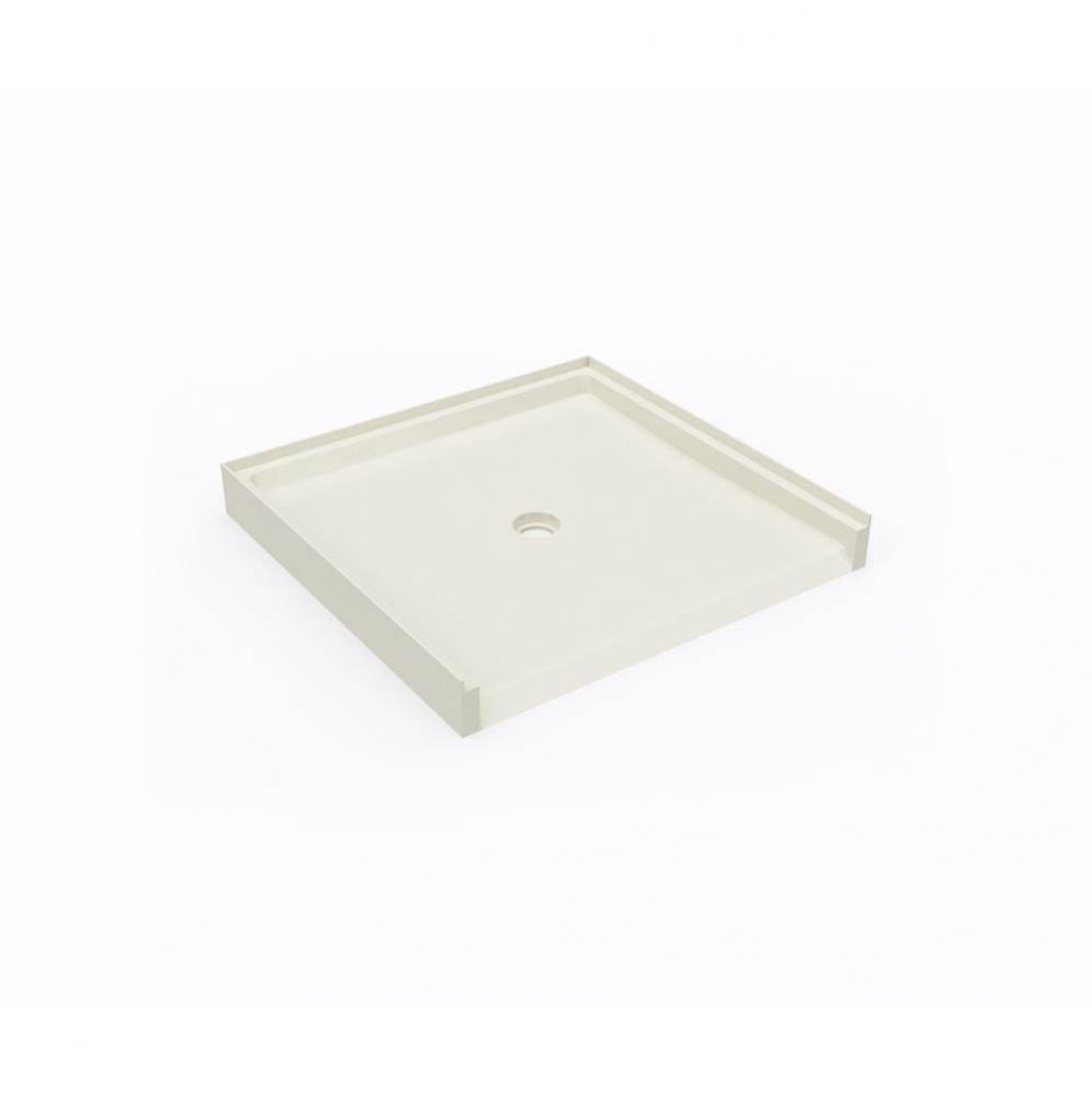 STS-3738 37 x 38 Swanstone® Alcove Shower Pan with Center Drain in Bone