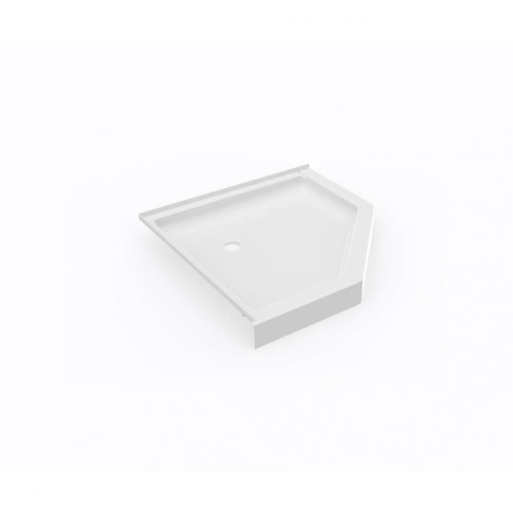 SS-38NEO 38 x 38 Swanstone® Corner Shower Pan with Center Drain in White