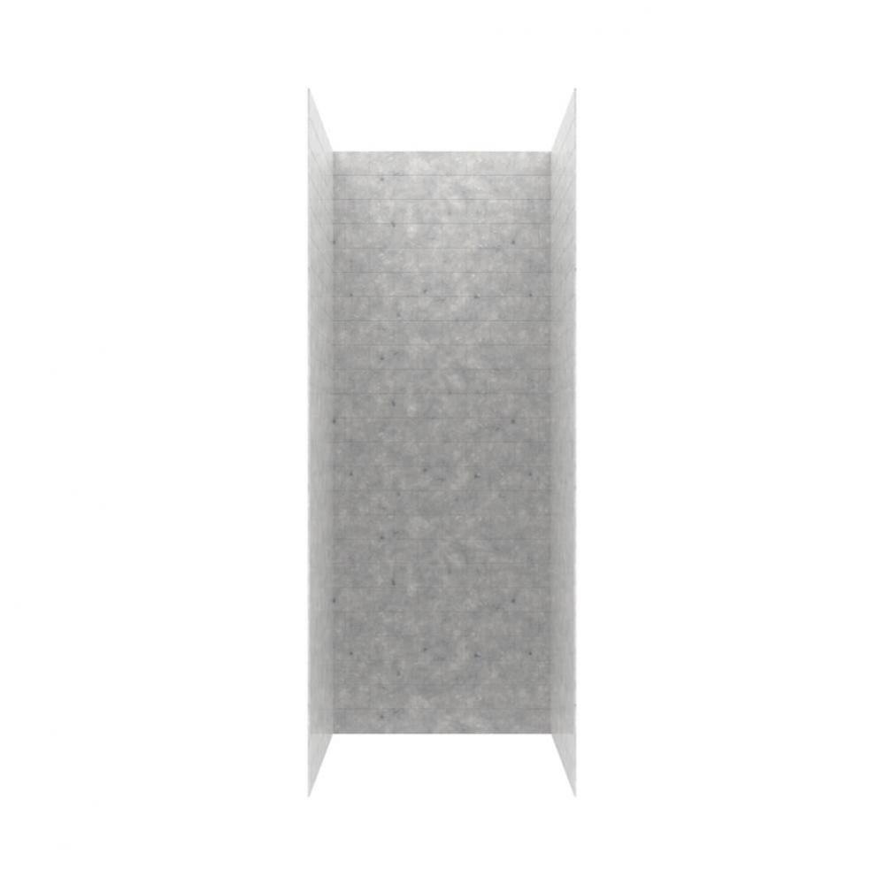 MTMK96-3636 36 x 36 x 96 Swanstone® Metro Subway Tile Glue up Shower Wall Kit in Ice