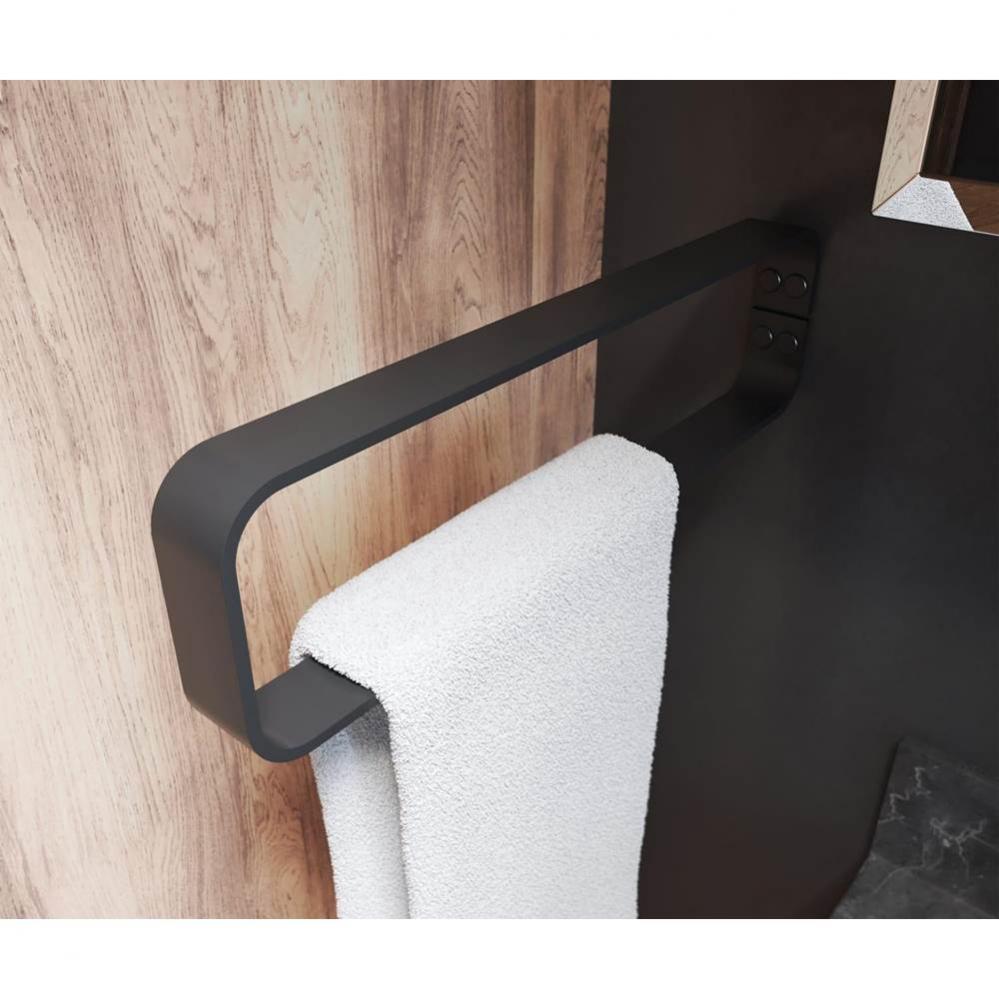 Odile Suite Vertical Hand Towel Holder in Matte Black