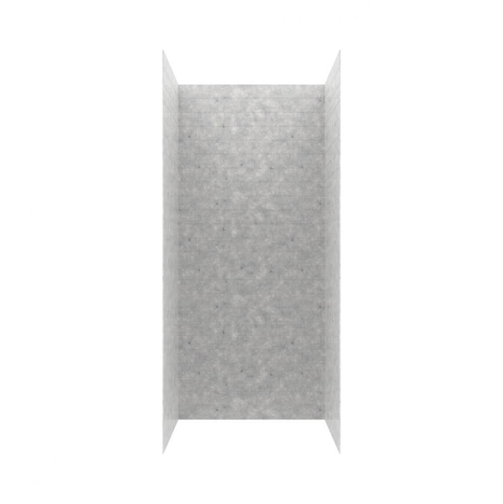 MTMK96-3442 34 x 42 x 96 Swanstone® Metro Subway Tile Glue up Shower Wall Kit in Ice