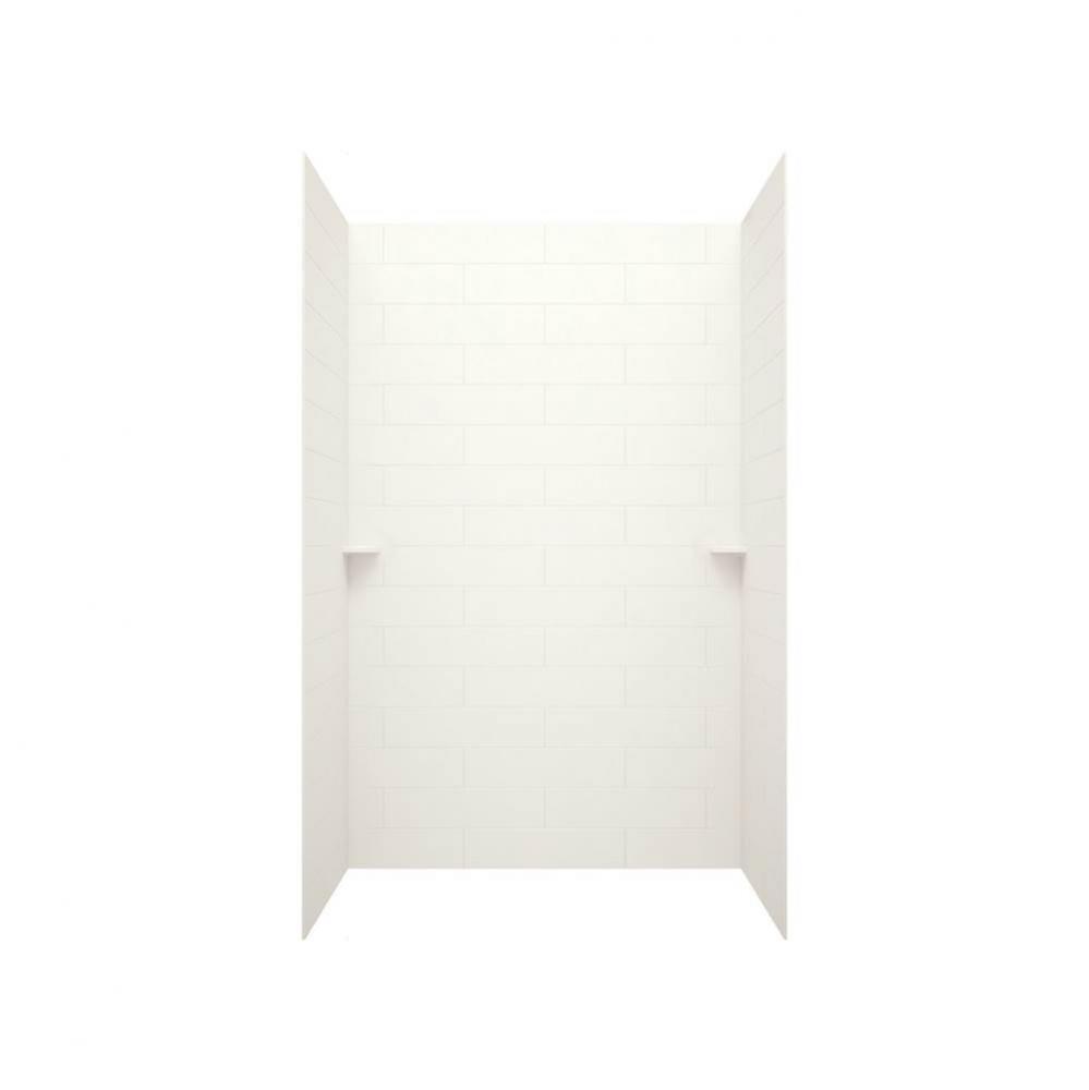 MSMK96-3462 34 x 62 x 96 Swanstone® Modern Subway Tile Glue up Shower Wall Kit in Bisque