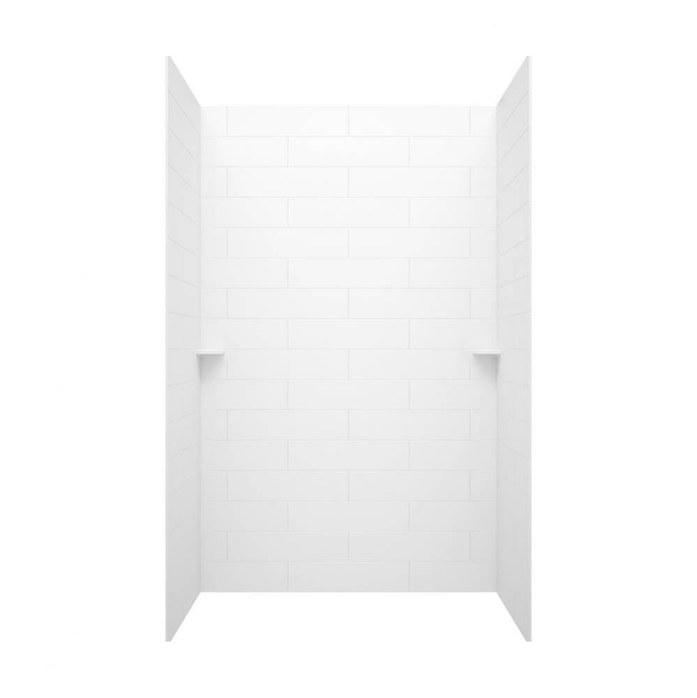 34'' x 62'' x 84'' Swanstone Subway Tile Bath Wall Bath Kit
