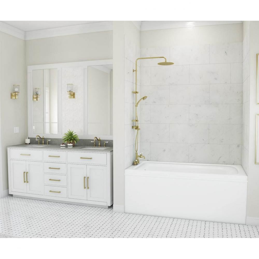 TSMK72-3650 36 x 50 x 72 Swanstone® Traditional Subway Tile Glue up Bathtub and Shower Wall K