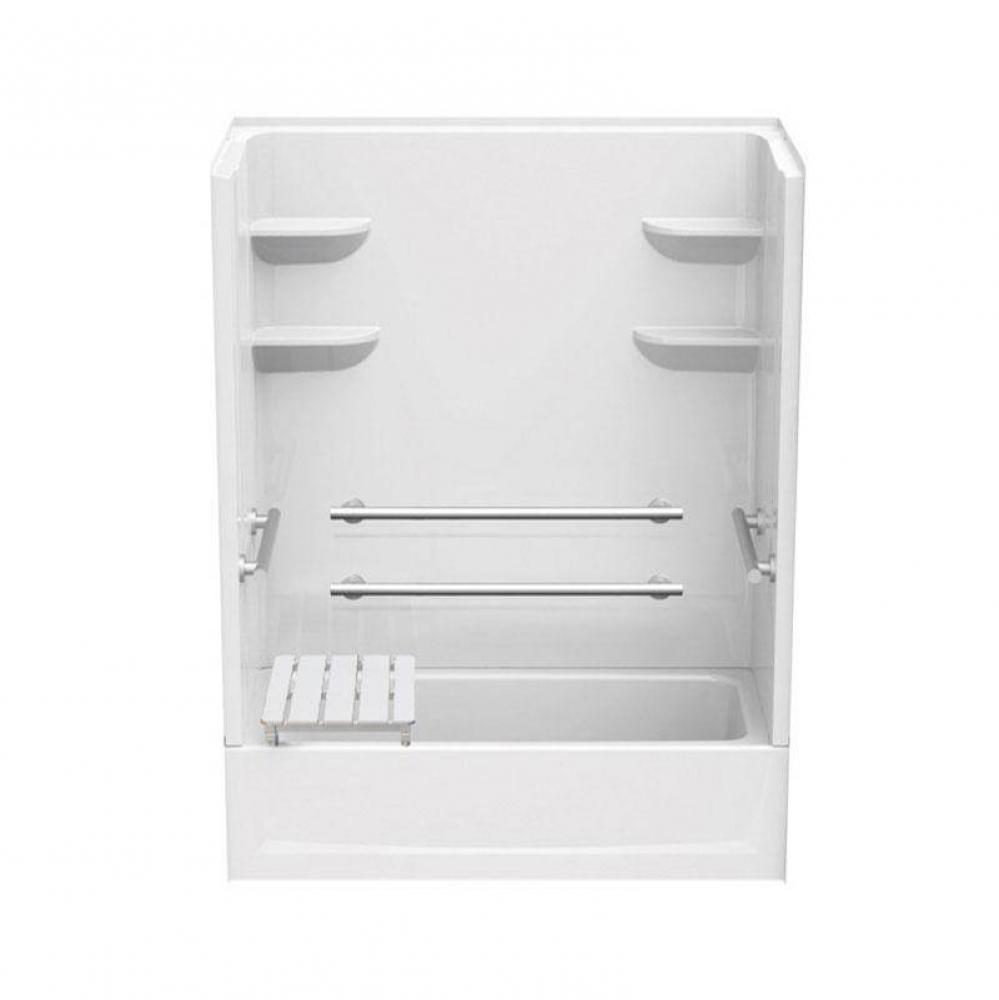 VPF6030CTS2L/R 60 x 30 Veritek™ Pro Alcove Left Hand Drain Four Piece Tub Shower in White