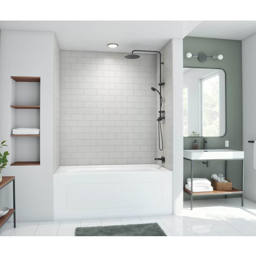 MTMK72-3636 36 x 36 x 72 Swanstone® Metro Subway Tile Glue up Bathtub and Shower Wall Kit in