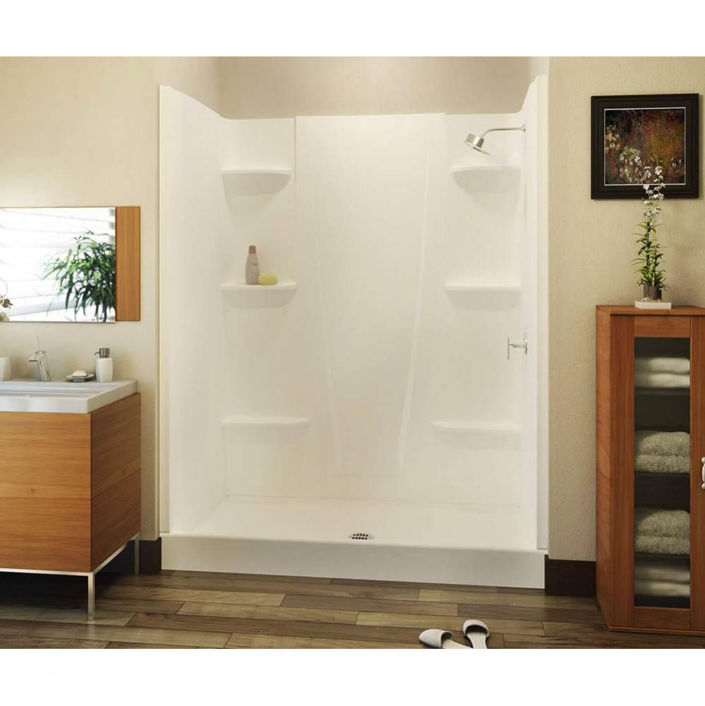 VP6034CSA 60 x 34 Veritek™ Pro Alcove Center Drain Four-Piece Shower in White