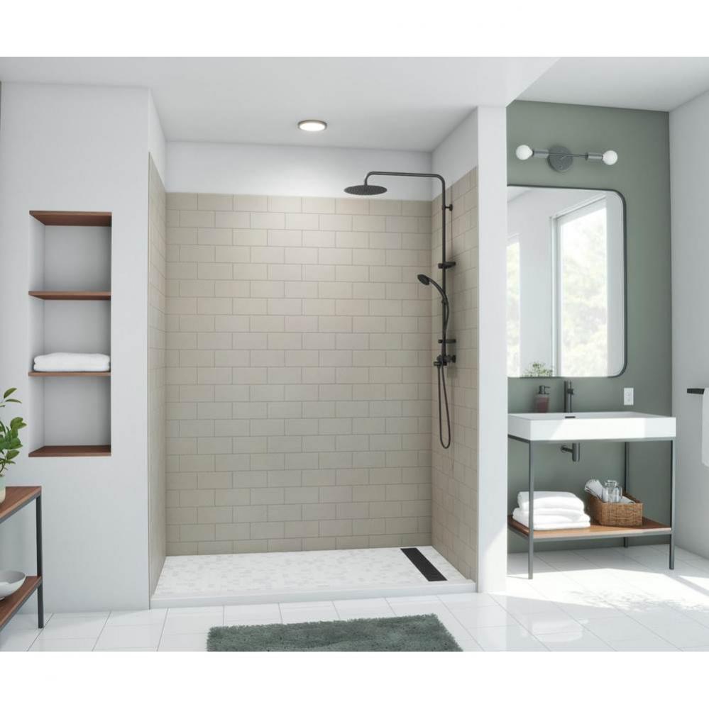 MTMK84-3062 30 x 62 x 84 Swanstone® Metro Subway Tile Glue up Bathtub and Shower Wall Kit in