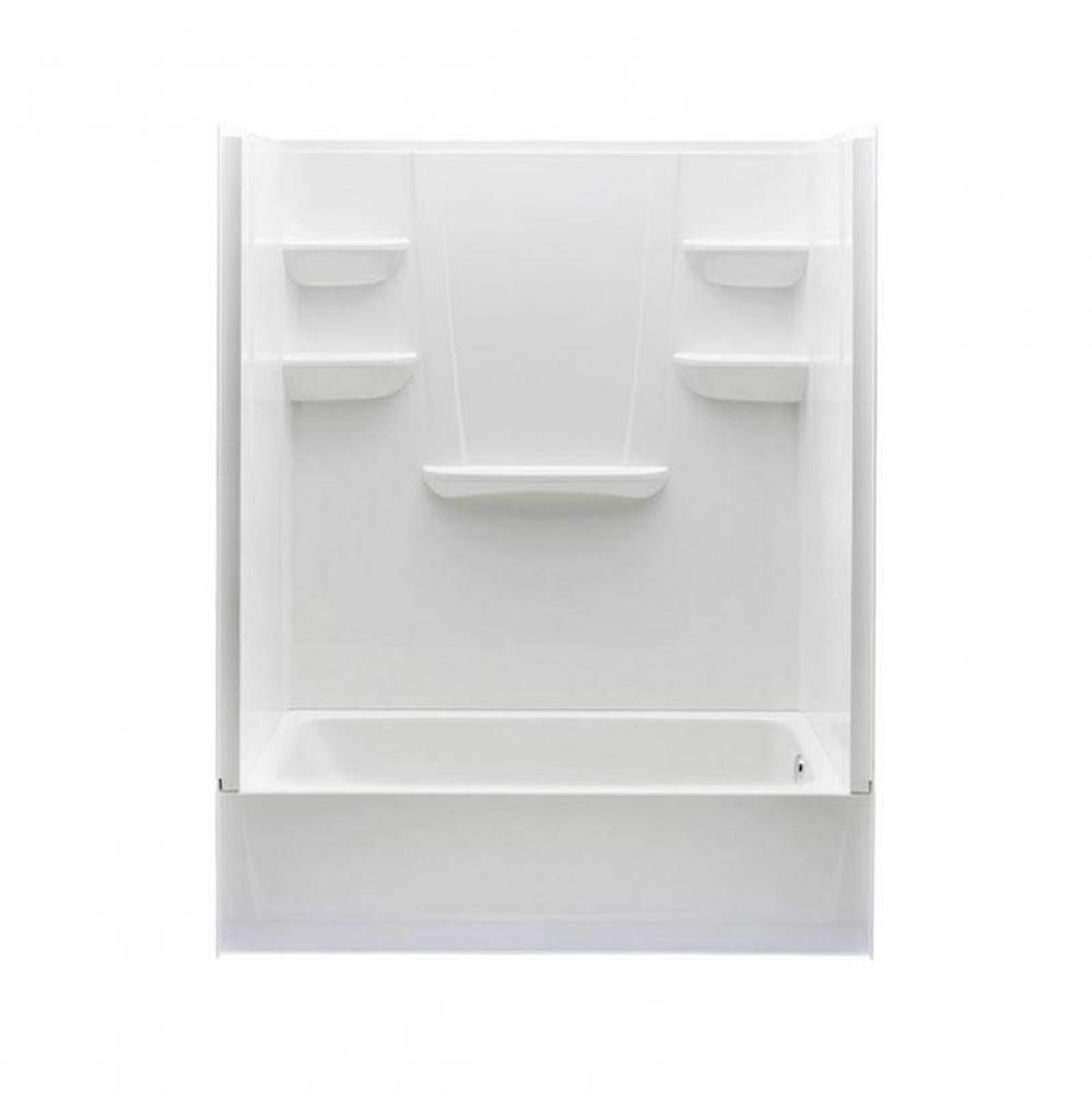 VP6030CTSL/R 60 x 30 Veritek™ Pro Alcove Left Hand Drain Four Piece Tub Shower in White