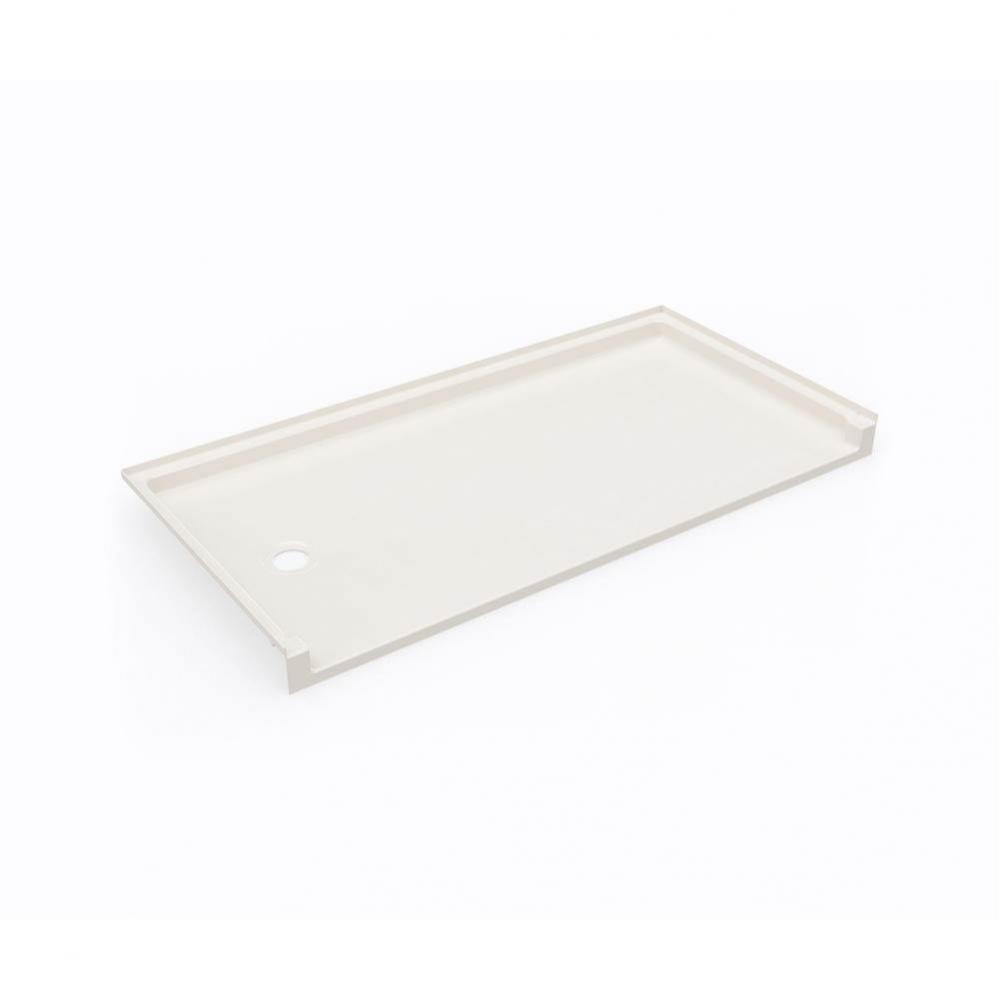 SBF-3060LM/RM 30 x 60 Swanstone® Alcove Shower Pan with Left Hand Drain in Bisque