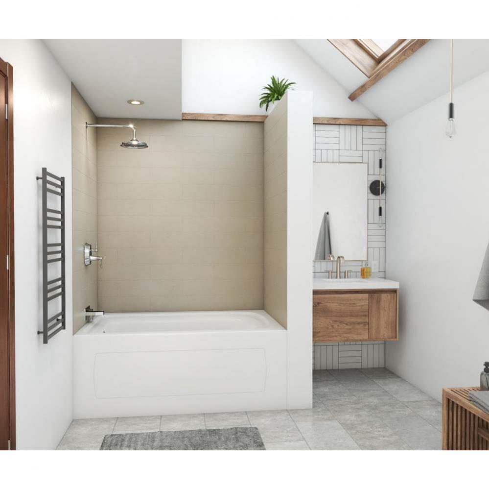 MSMK72-4262 42 x 62 x 72 Swanstone® Modern Subway Tile Glue up Bathtub and Shower Wall Kit in