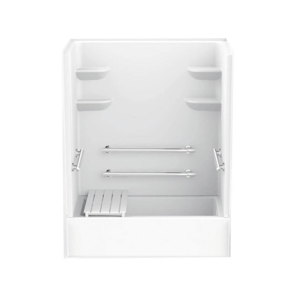 VPF6030CTSMN2L/R 60 x 31 Veritek™ Pro Alcove Right Hand Drain Four Piece Tub Shower in White