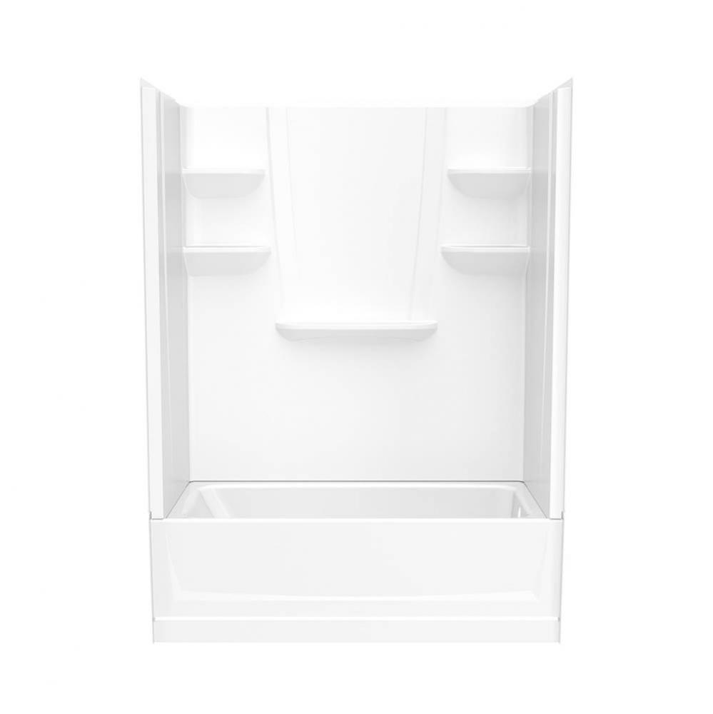 VP6030CTSML/R 60 x 30 Veritek™ Pro Alcove Right Hand Drain Four Piece Tub Shower in White