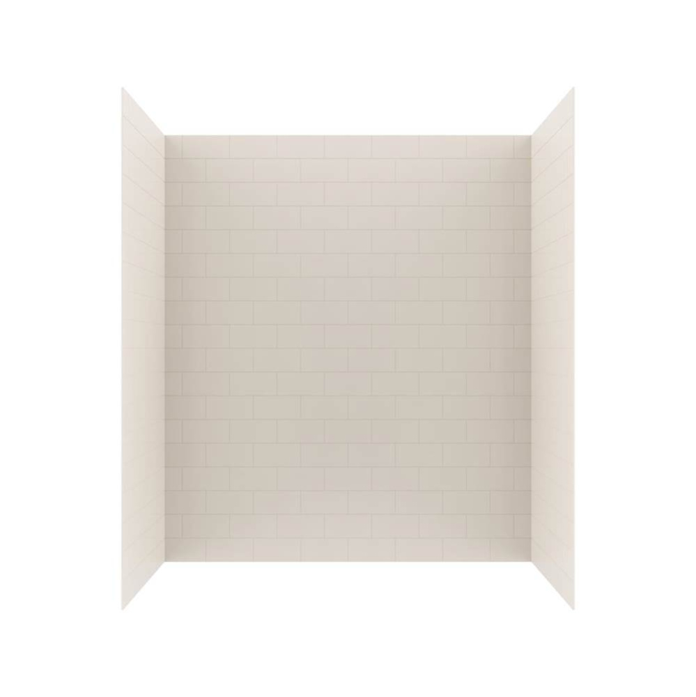 MTMK72-3262 32 x 62 x 72 Swanstone® Metro Subway Tile Glue up Tub Wall Kit in Bisque