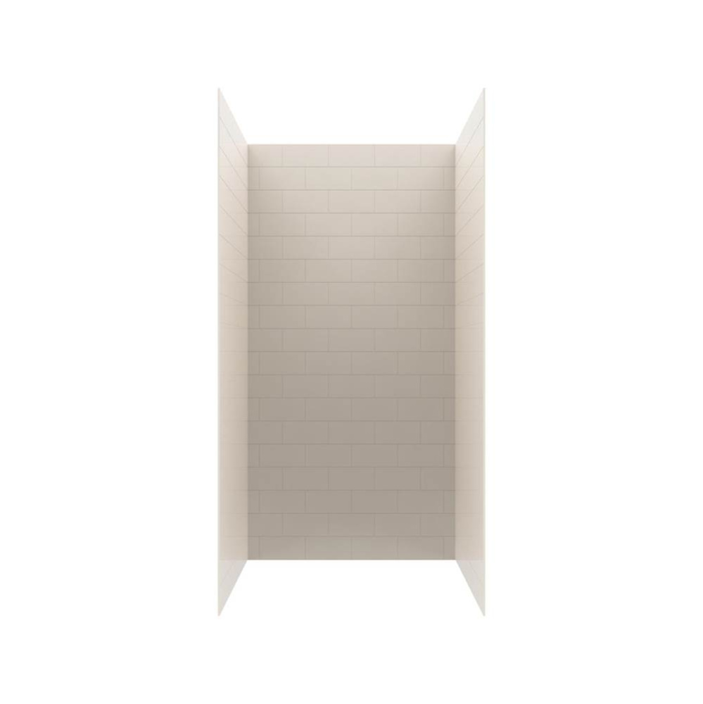 MTMK72-3636 36 x 36 x 72 Swanstone® Metro Subway Tile Glue up Bathtub and Shower Wall Kit in