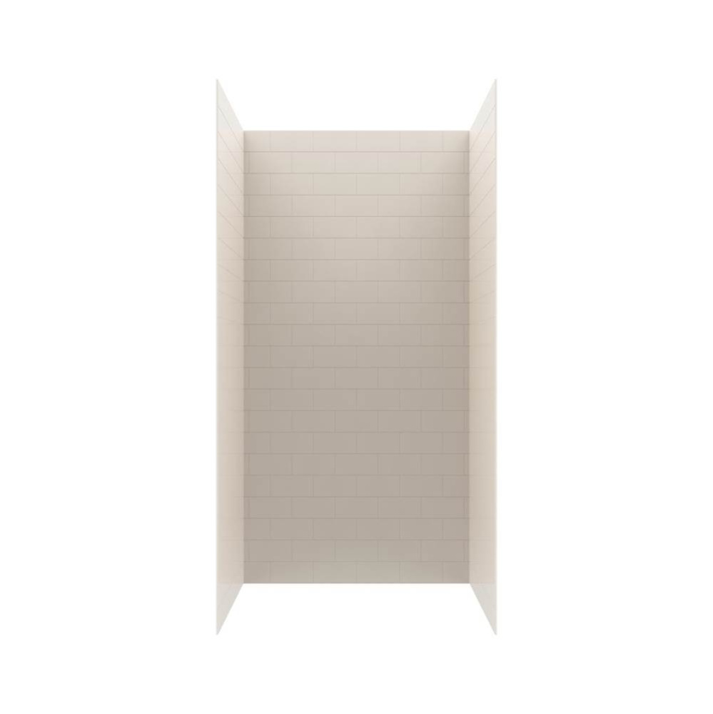 MTMK84-3442 34 x 42 x 84 Swanstone® Metro Subway Tile Glue up Shower Wall Kit in Bisque