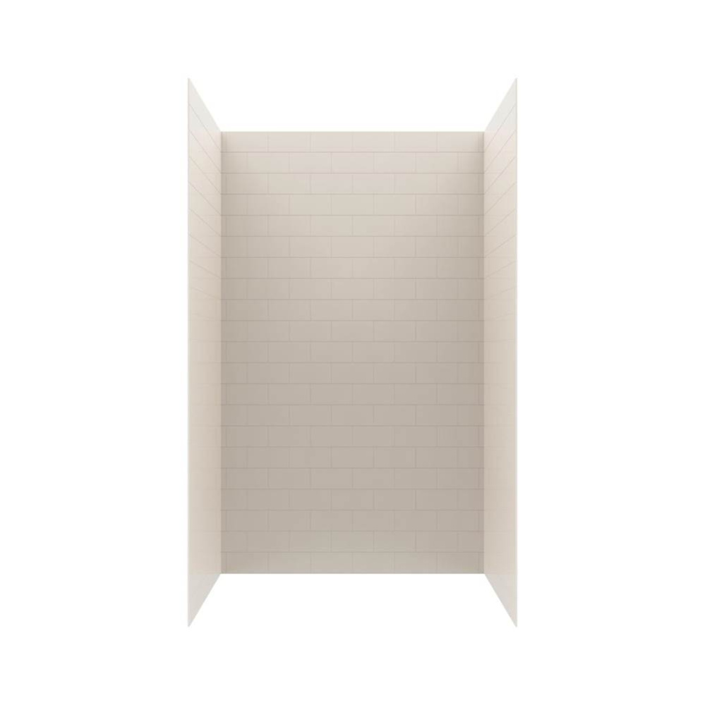 MTMK84-3450 34 x 50 x 84 Swanstone® Metro Subway Tile Glue up Shower Wall Kit in Bisque