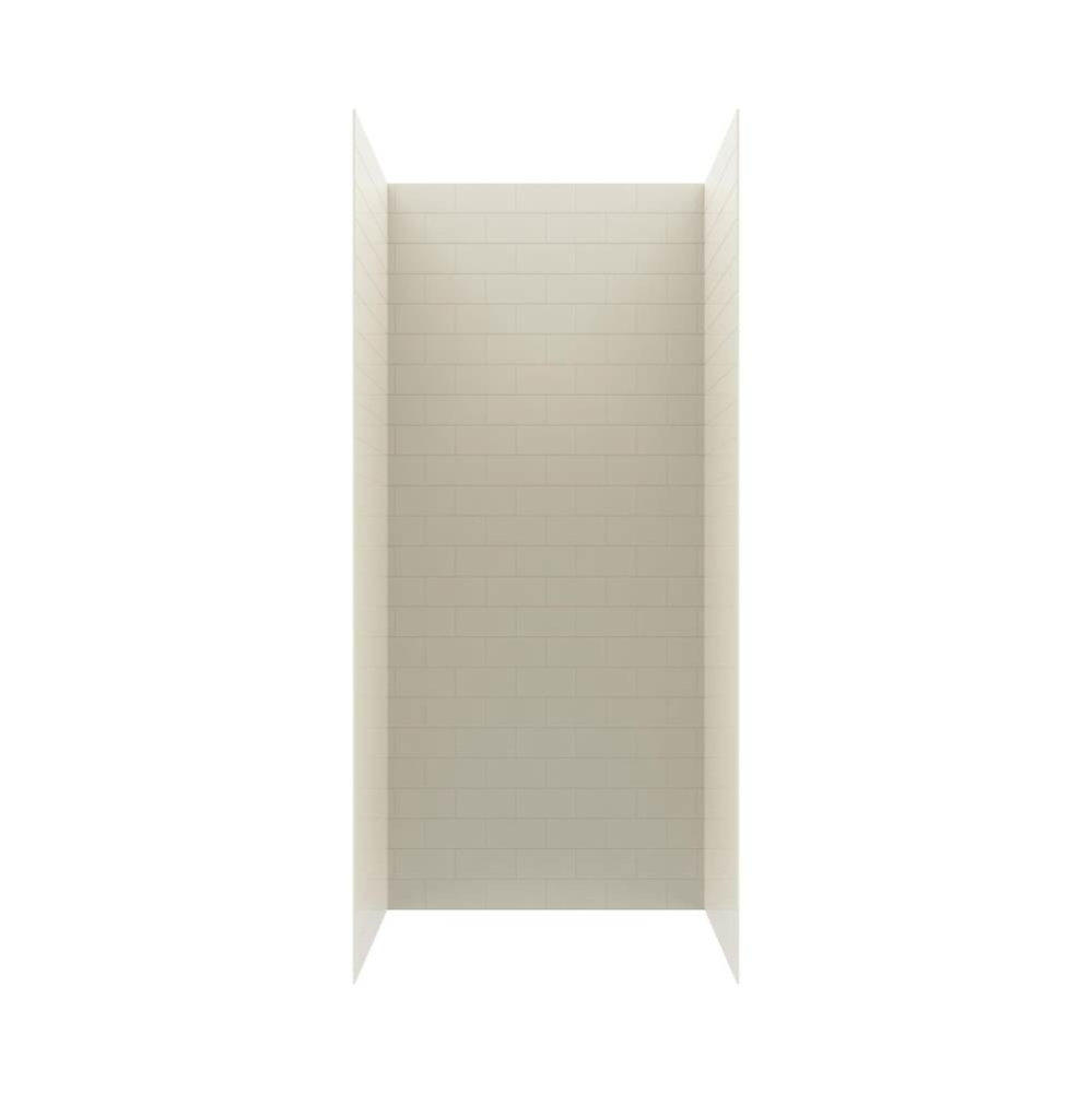 MTMK96-3442 34 x 42 x 96 Swanstone® Metro Subway Tile Glue up Shower Wall Kit in Bone