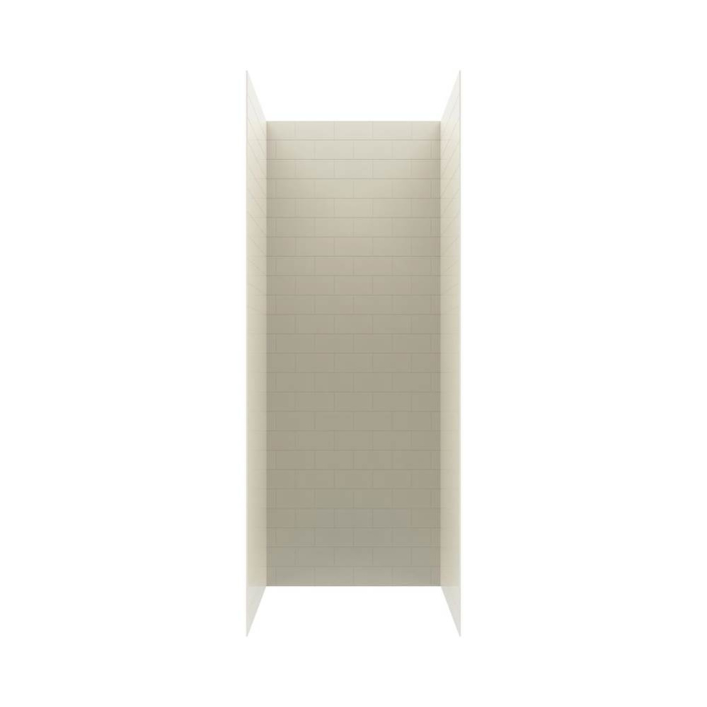 MTMK96-3636 36 x 36 x 96 Swanstone® Metro Subway Tile Glue up Shower Wall Kit in Bone