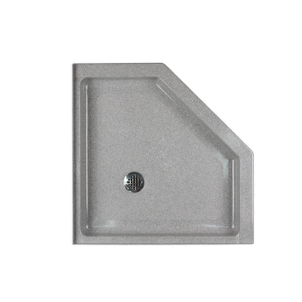 SS-36NEO 36 x 36 Swanstone Corner Shower Base with Center Drain in Gray Granite