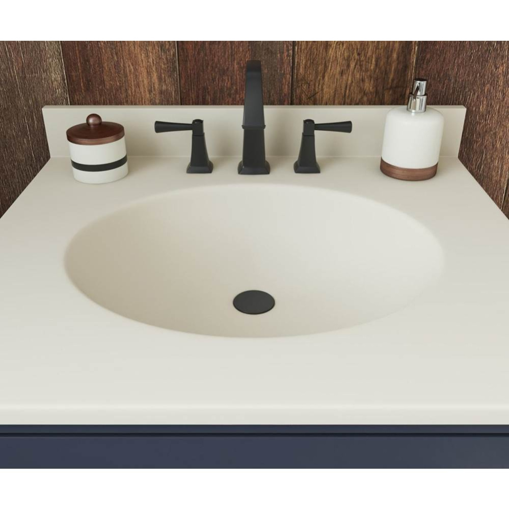 VT1B2225 Ellipse 22 x 25 Single Bowl Vanity Top in Bone