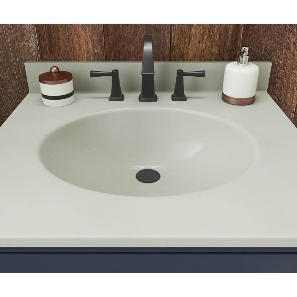 VT1B2225 Ellipse 22 x 25 Single Bowl Vanity Top in Mountain Mist