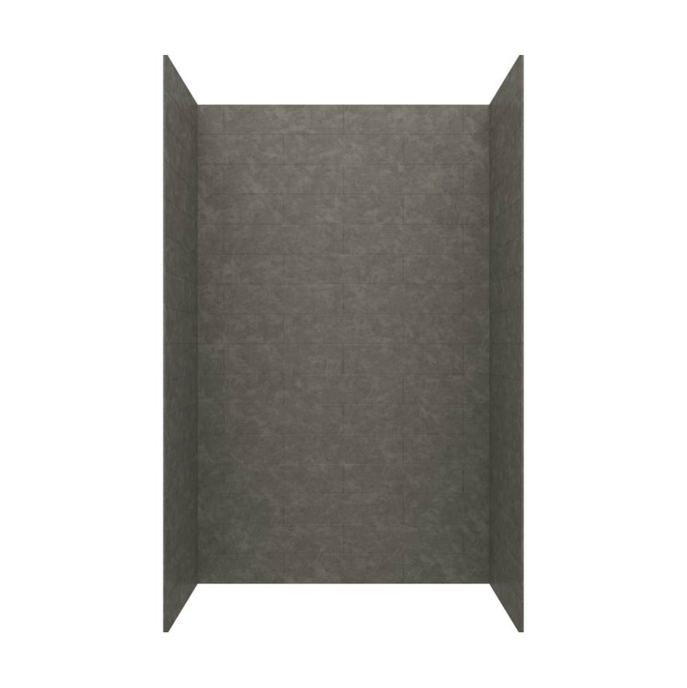 MSMK84-3650 36 x 50 x 84 Swanstone® Modern Subway Tile Glue up Shower Wall Kit in Charcoal Gr