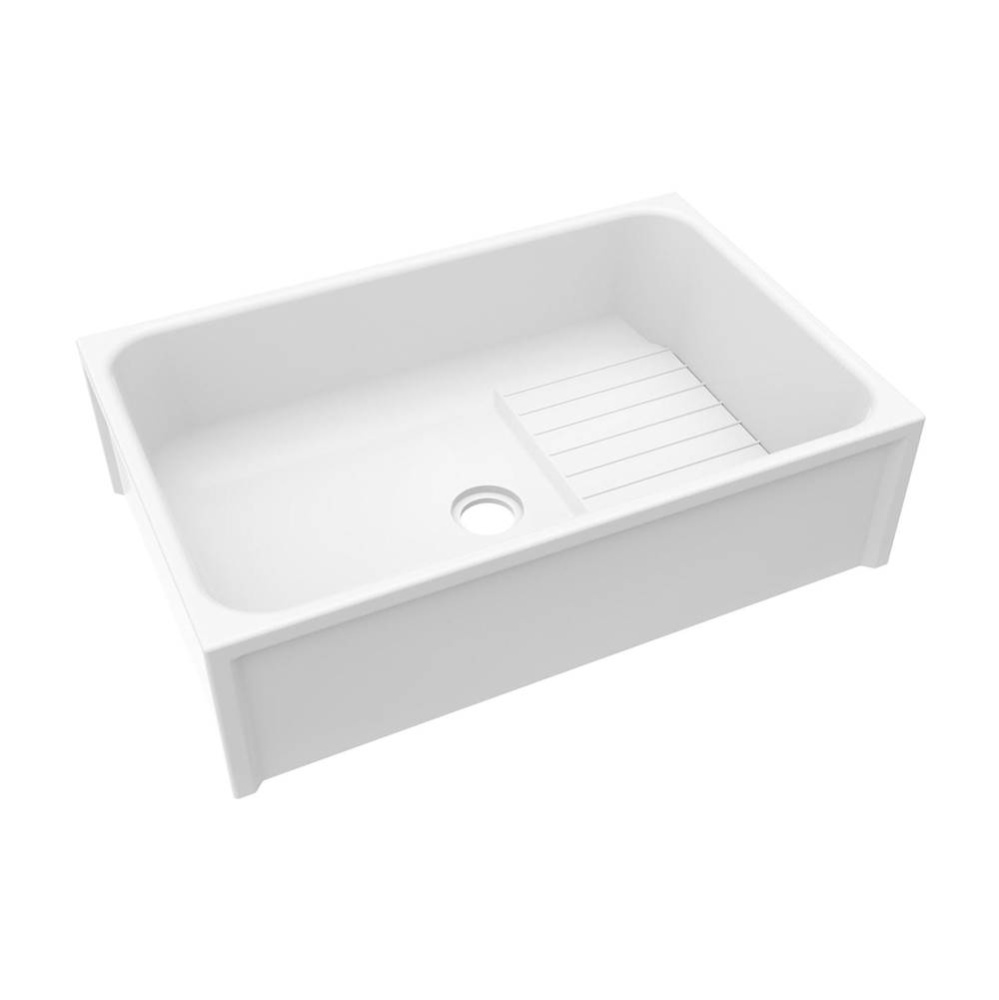 MS-2436 24 x 36 Veritek Floor Mount Single Bowl Mop Service Sink in White