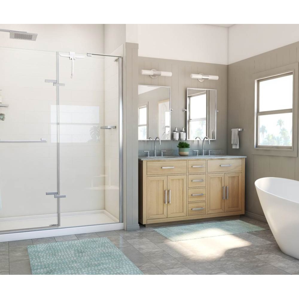 Odile Suite Vertical Hand Towel Holder in Brushed Chrome