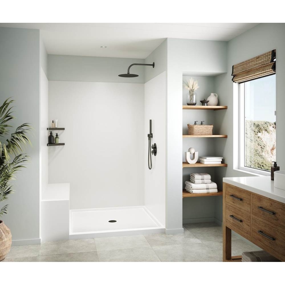 SMMK96-3262 32 x 62 x 96 Swanstone Smooth Glue up Tub Wall Kit in Coastal Sands