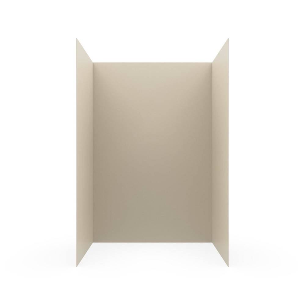 SMMK72-3450 34 x 50 x 72 Swanstone Smooth Glue up Bathtub and Shower Wall Kit in Coastal Sands