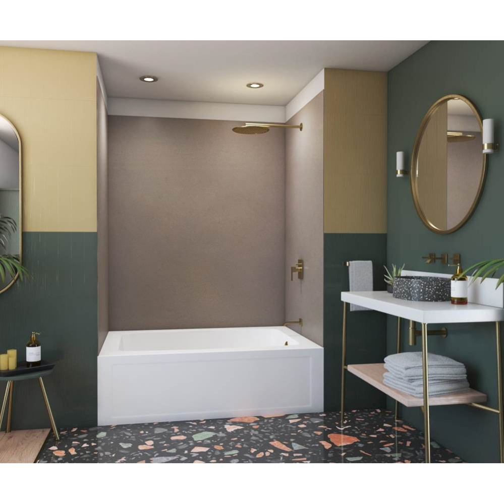 SMMK72-3442 34 x 42 x 72 Swanstone® Smooth Glue up Bathtub and Shower Wall Kit in Sandstone